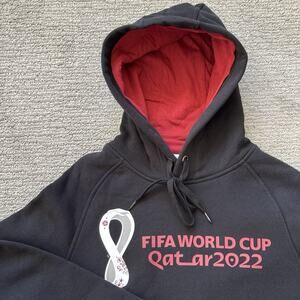 Fifa World Cup Qatar 2022 Mens Hoodie Size M Black World Cup MSRP $70